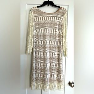 Ivory RNStudio by Ronni Nicole Midi Dress Size 16